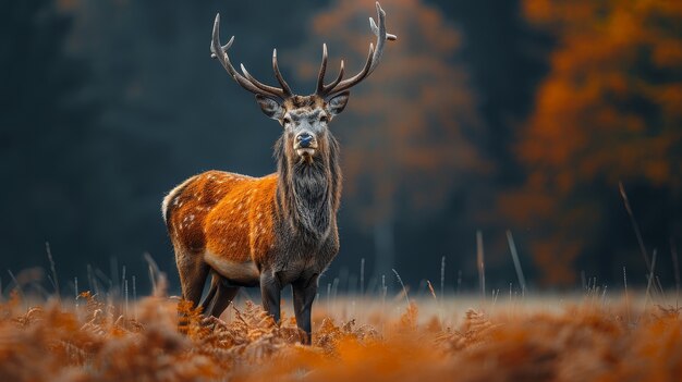 Wild deer in nature