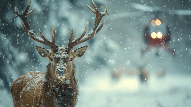 Free Photo wild deer in nature