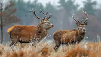 Foto gratuita cervi selvatici in natura