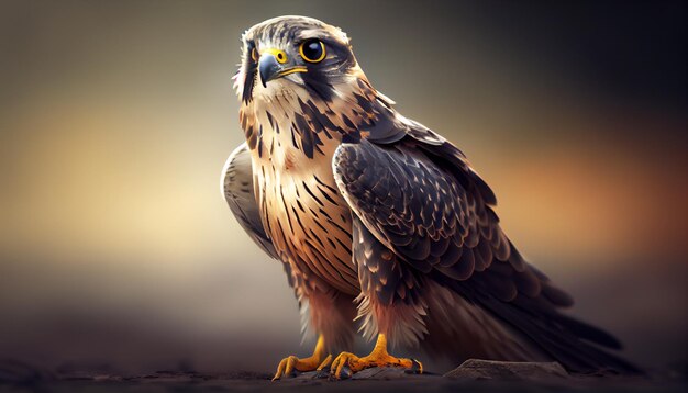 Wild eagle standing majestic scene generative AI