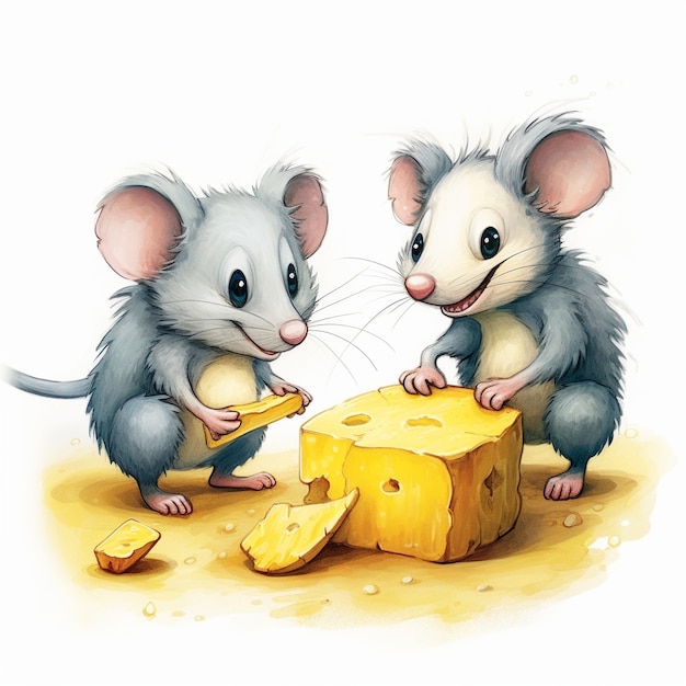 Free photo wild opossum cartoon character