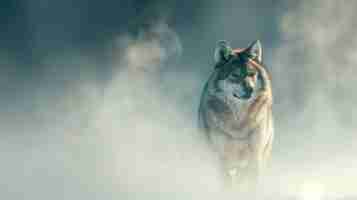 Free photo wild wolf in nature