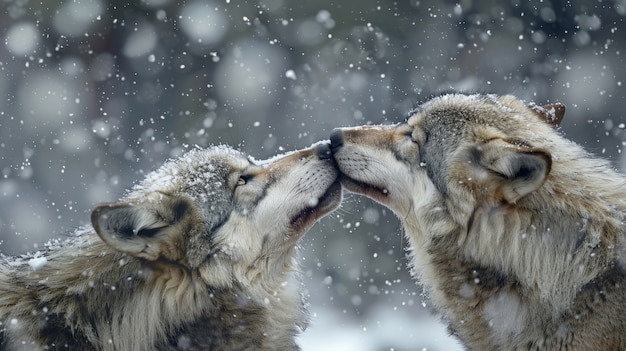 Foto gratuita lupo selvaggio in natura