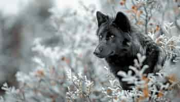 Free photo wild wolf in nature