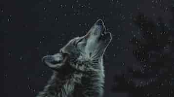 Free photo wild wolf in nature