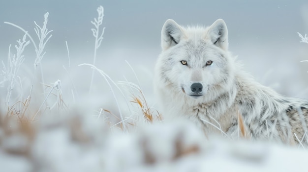 Дикий волк в природе