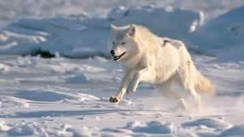 Free photo wild wolf in nature