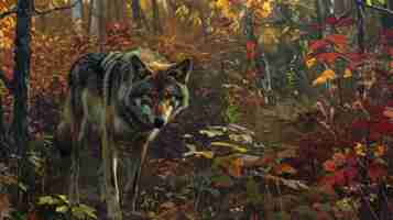 Free photo wild wolf in nature