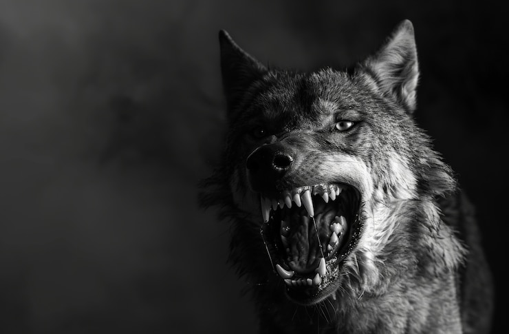 Free Photo wild wolf in nature