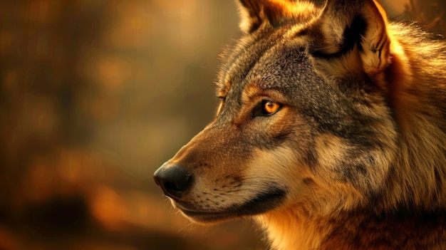 Free photo wild wolf in nature