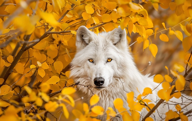 Free photo wild wolf in nature