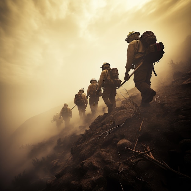 Foto gratuita incendi forestali e le loro conseguenze sulla natura