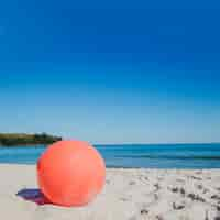 Free photo wind ball on sandy beach