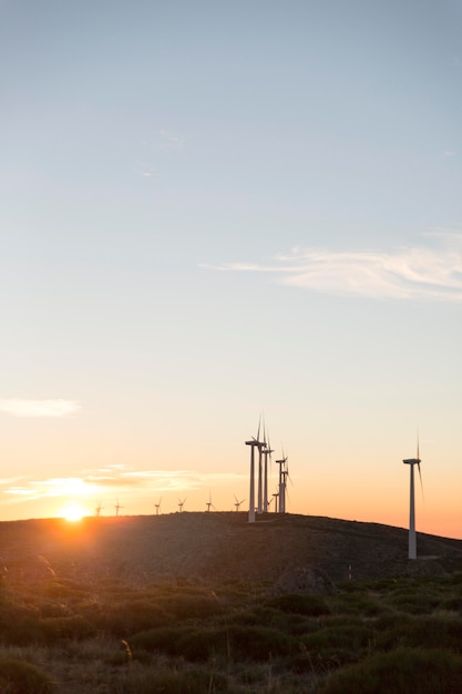 Free photo wind farms fields