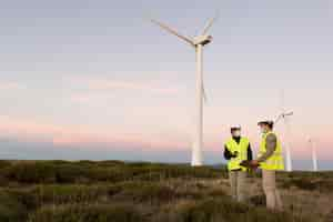 Free photo wind farms fields