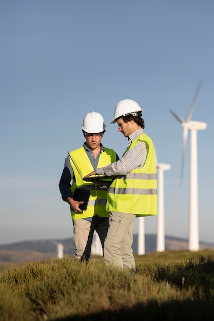 Free photo wind farms fields