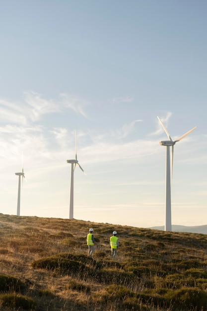 Free photo wind farms fields