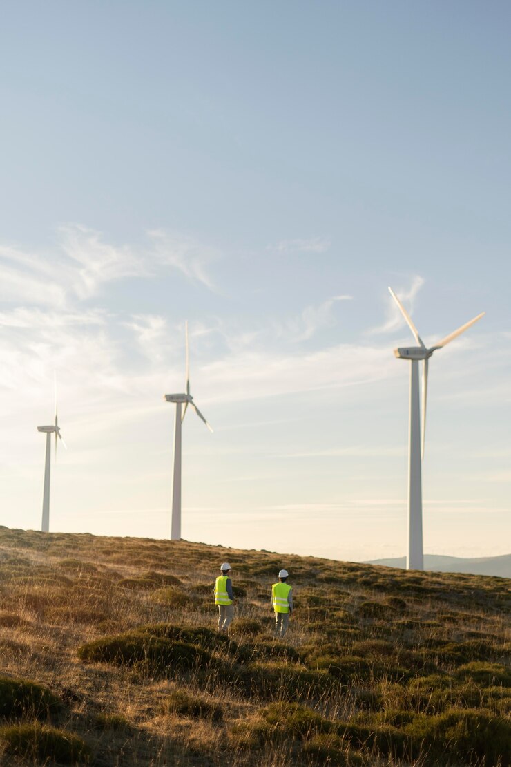 Free Photo wind farms fields