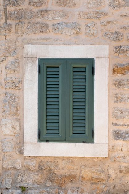 Window on old building in montenegro