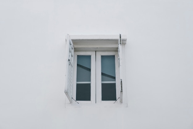 Free photo window on white wall