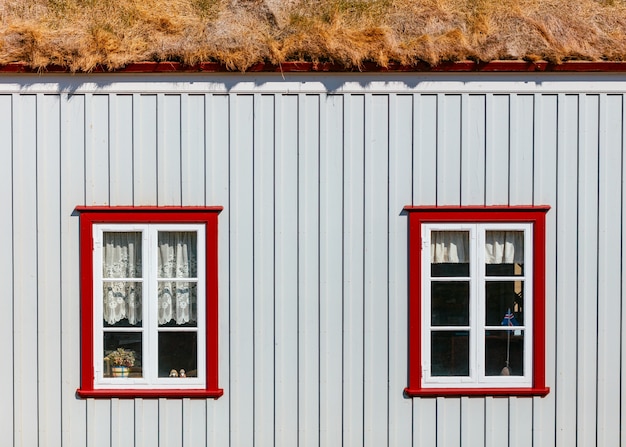 Free photo windows of a little house