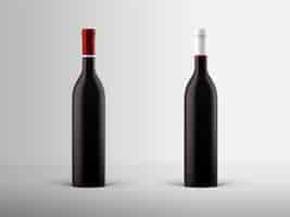 Free photo wine bottle mock-up