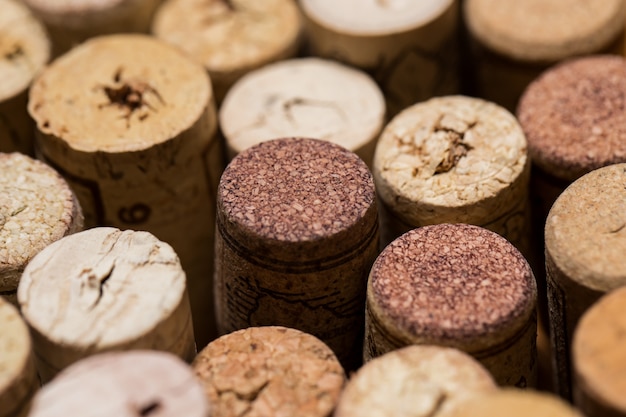 Wine corks on the table