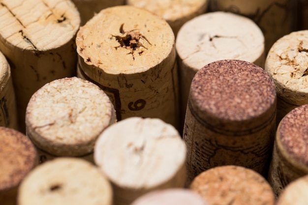 Wine corks on the table