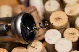 Free photo wine corks on the table