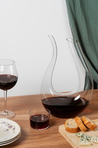 Wine glass and carafe assortment