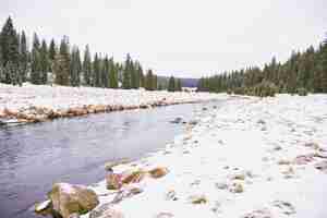 Foto gratuita paesaggio invernale vicino a modrava