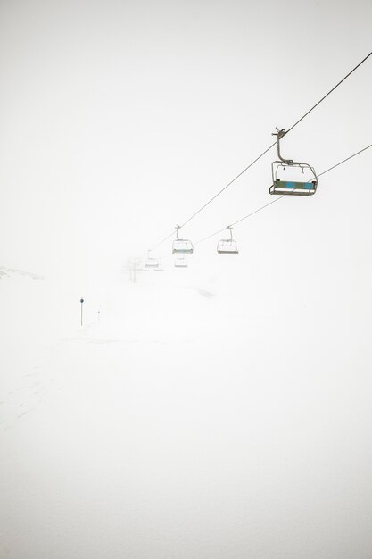 Winter landscape with chairlift