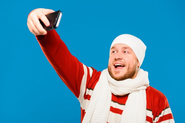 Selfie를 복용 겨울 모델