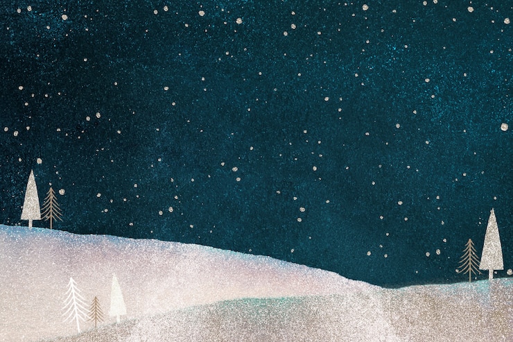Free Photo winter night background, festive holiday design
