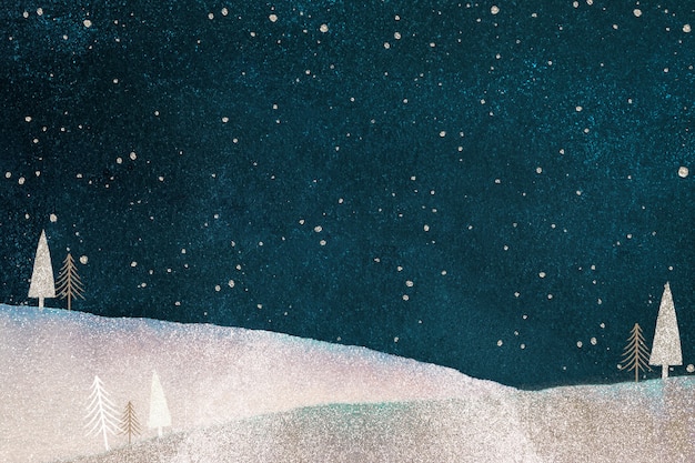Зимняя ночь фон, праздничный праздничный дизайн