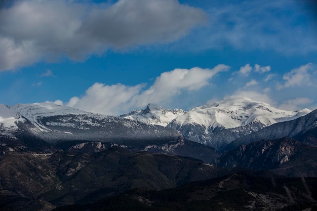 Winter in ordesa and monte perdido national park, pyrenees, spain