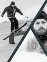 Free photo winter sports collage design