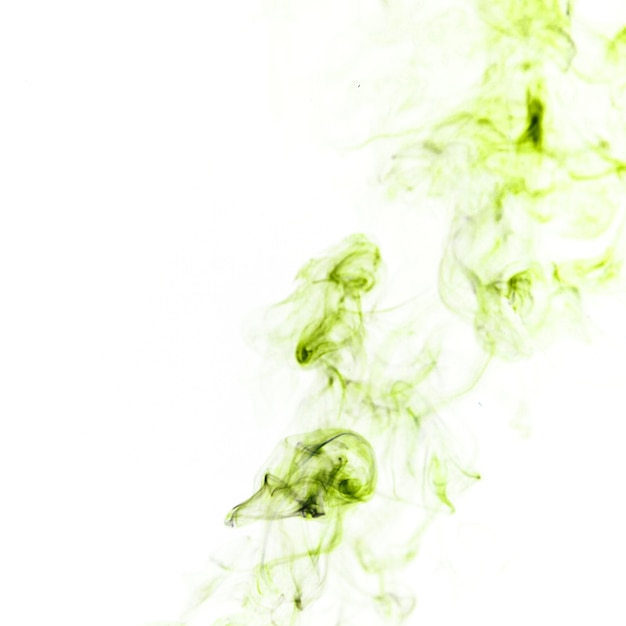 Wisps of chartreuse smoke