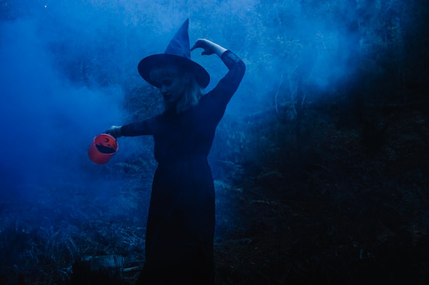 Witch in fog