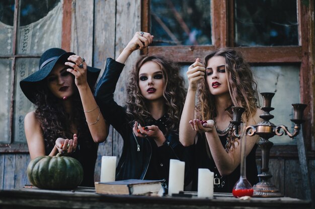 Witches doing a ritual