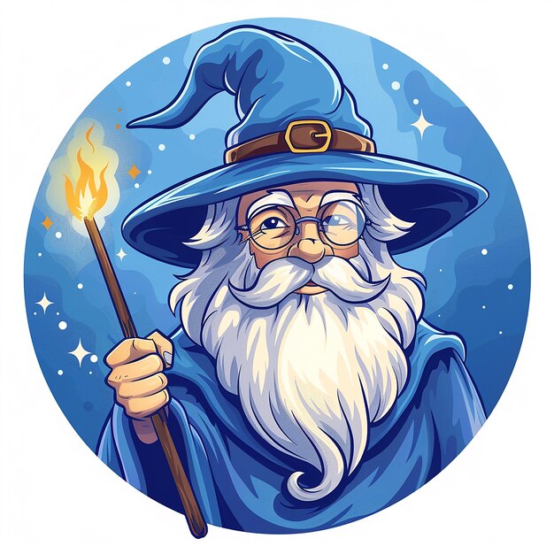 Wizard cartoon illustration