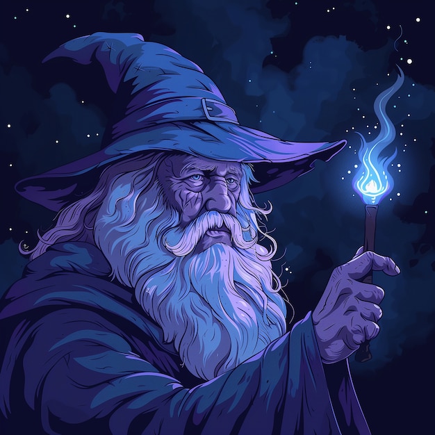 wizard cartoon illustration