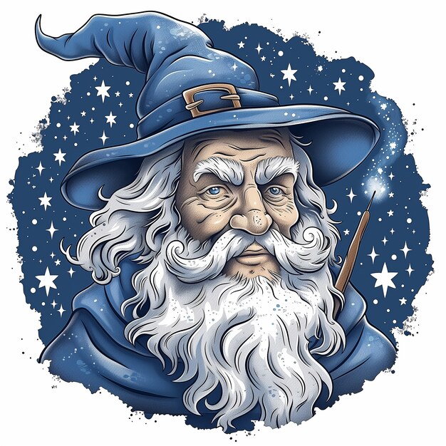 Wizard cartoon illustration