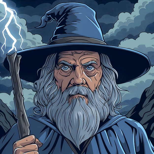 wizard cartoon illustration