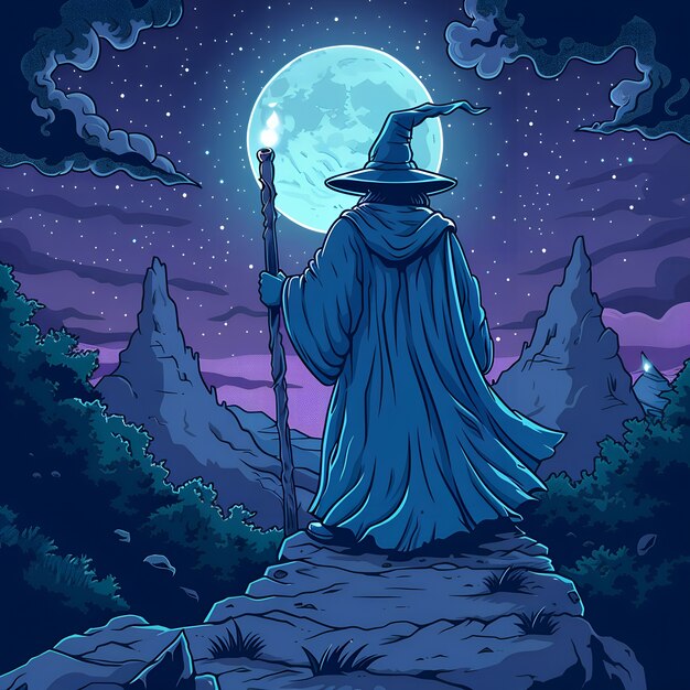 wizard cartoon illustration