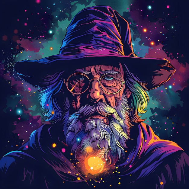 Wizard cartoon illustration