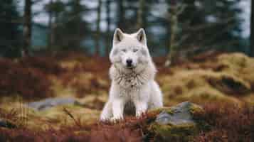無料写真 自然環境の中のオオカミ