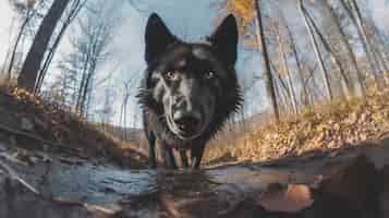 Free photo wolf in natural environment