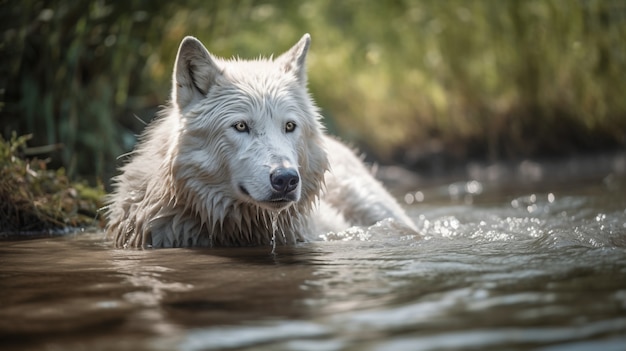 wolf in natural environment