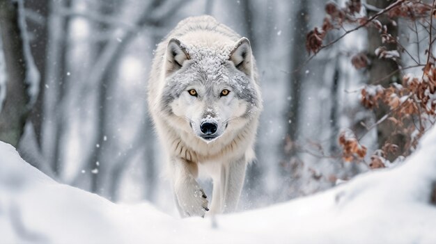 Wolf in natural environment